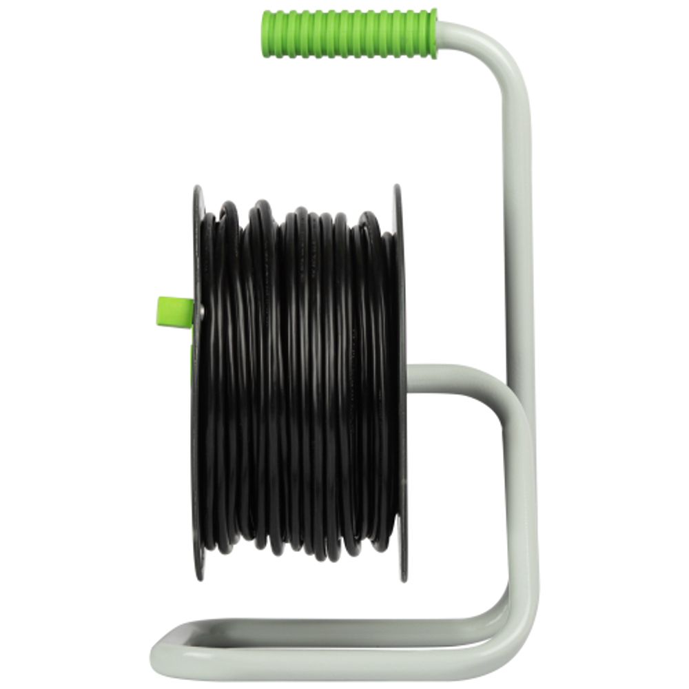 Удлинитель силовой ЭРА GREEN LINE KAT-2x1.5-50m Greenline на катушке пластик 4 розетки без заземления 50м ПВС 2x1.5мм2