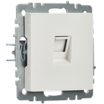 BRITE Розетка компьютерная RJ45 кат.5E РК10-БрБ белый IEK