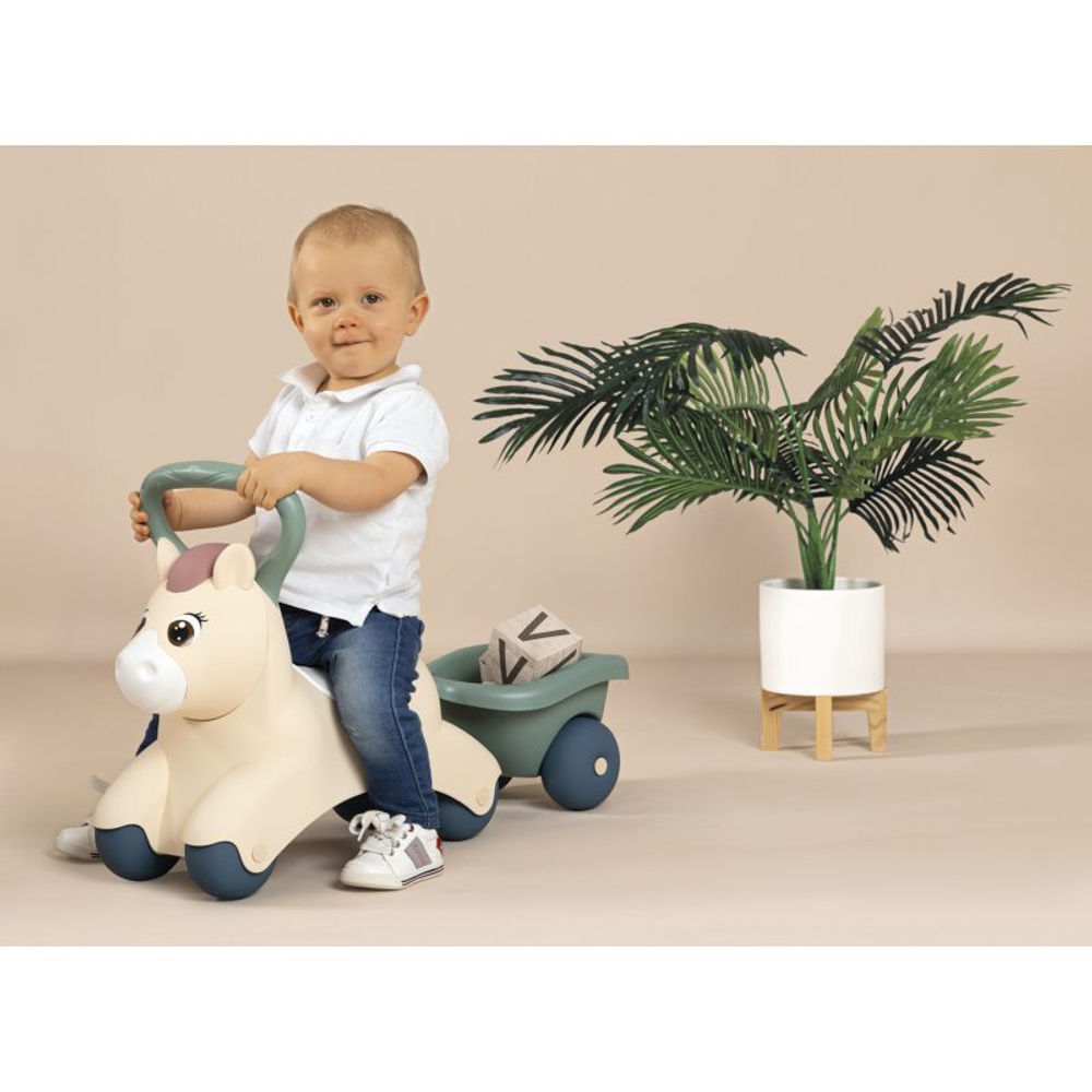 Smoby Little - First Ride Baby Pony Пони с прицепом 140502