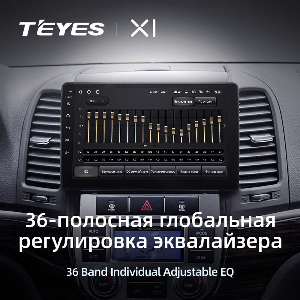 Teyes X1 9" для Hyundai Santa Fe 2006-2012