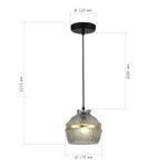 SL1661.413.01 Светильник подвесной ST-Luce Черный/Дымчатый E27 1*40W COCOON