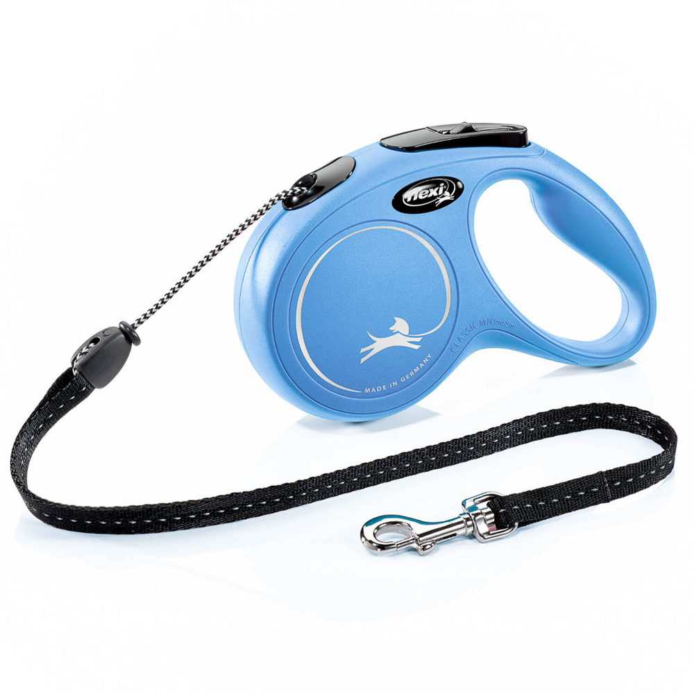 flexi рулетка new classic M ( до 20 кг) 5 м трос синяя