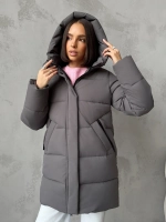 Куртка зимняя удлиненная с капюшоном