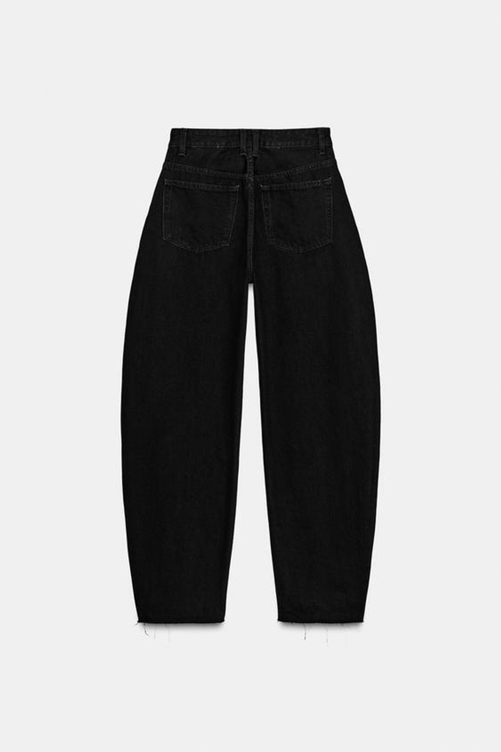 ZARA ДЖИНСЫ BARREL TRF С ВЫСОКОЙ ПОСАДКОЙ, ЧЕРНЫЙ