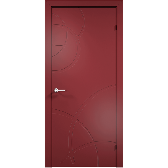 Фото межкомнатной двери эмаль Дверцов Тиволи 3 цвет рубиново-красный RAL 3003 глухая