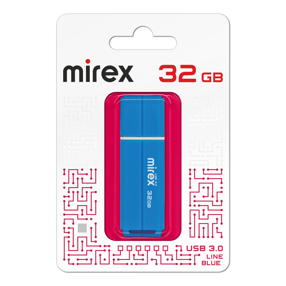 Флешка 32-GB MIREX LINE синий USB-3.0