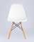 Eames Style DSW белый пластик, стальной каркас, натуральный массив бука