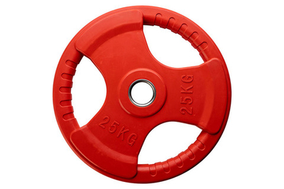 Диск 25 кг обрезиненный (красный)