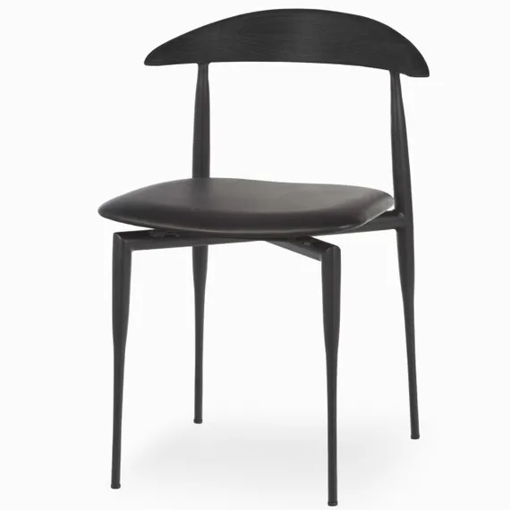 Стул Tor, черный с черной спинкой