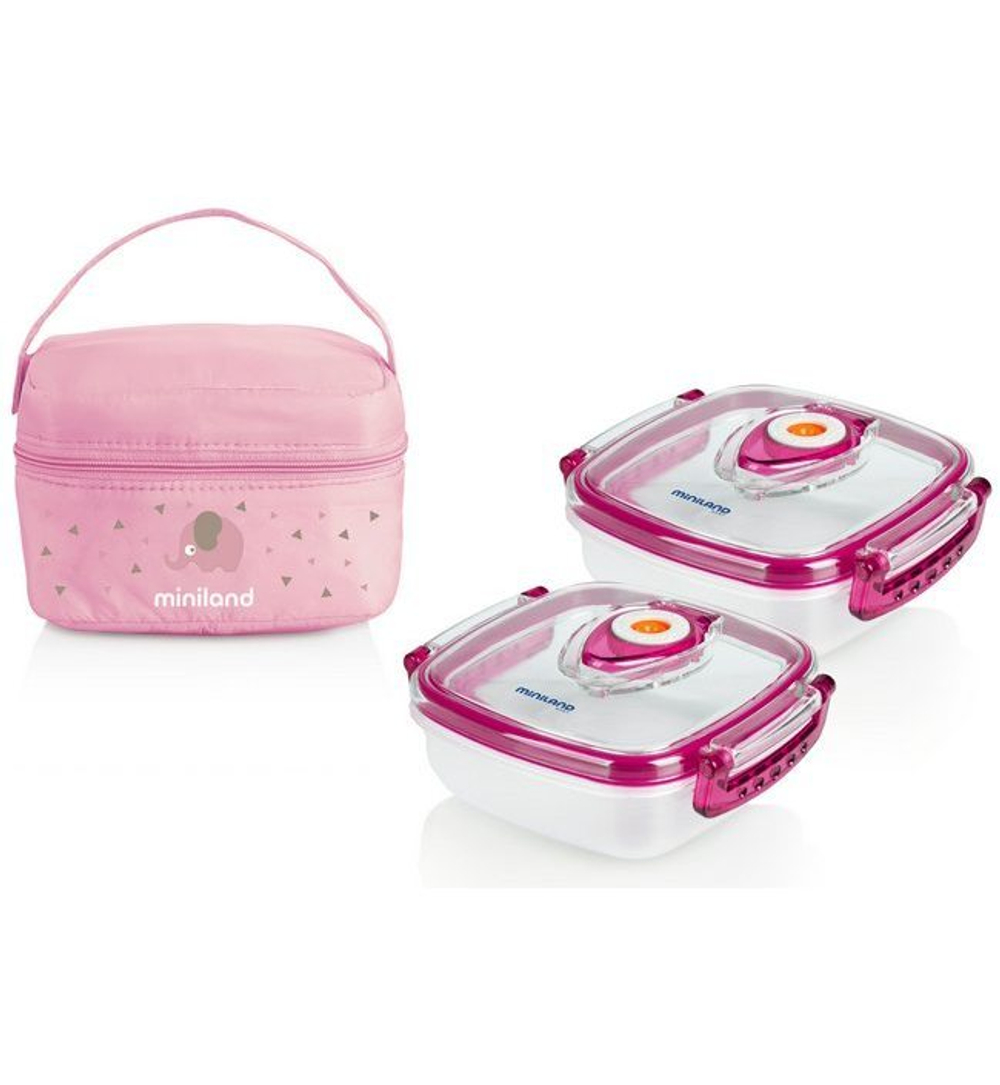 Термосумка Miniland Pack-2-Go HermifFresh с двумя вакуумными контейнерами