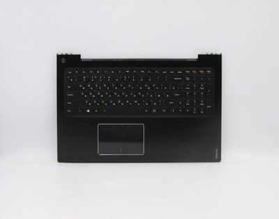 Верхняя панель с клавиатурой (топкейс) для ноутбука Lenovo U530T раскладка - русская, с подсветкой, черная, без отпечатка пальца (90204072), оригинал