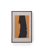 Zernu Абстрактная картина в оранжевых и чёрных тонах лен 42 x 65 см