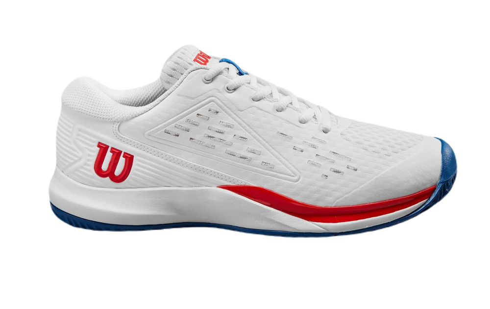 детские Кроссовки теннисные Wilson Rush Pro Ace JR - white/diva blue/wilson red