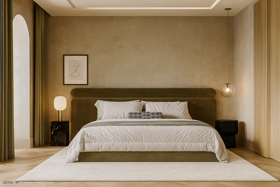 Кровать Эмбер с широким изголовьем