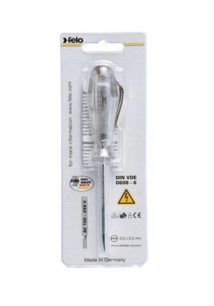 Отвертка тестер напряжения 3.0х0.8х70 Felo 36140001