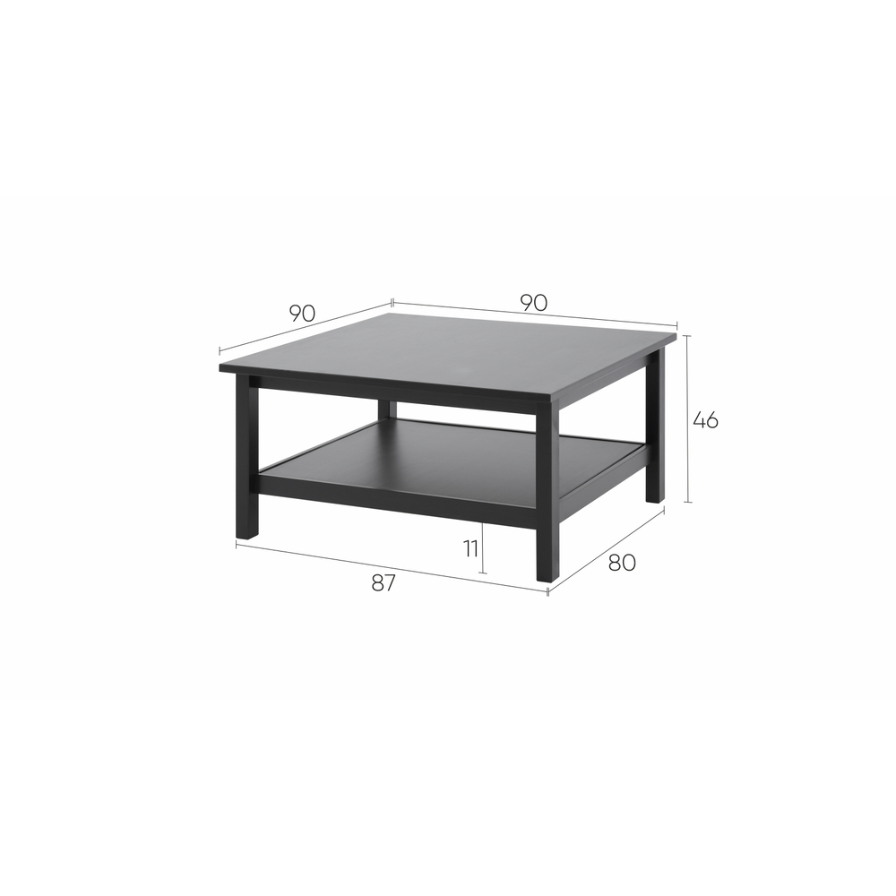 Журнальный стол КЫМОР (HEMNES), 90х90х46 см, черный