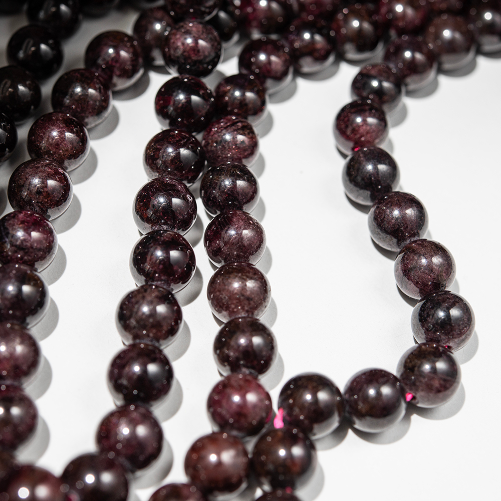 Гранат натуральный, бусины в форме шара 11мм