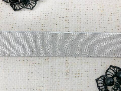 Лента парча, ш. 2,5 см, серебро