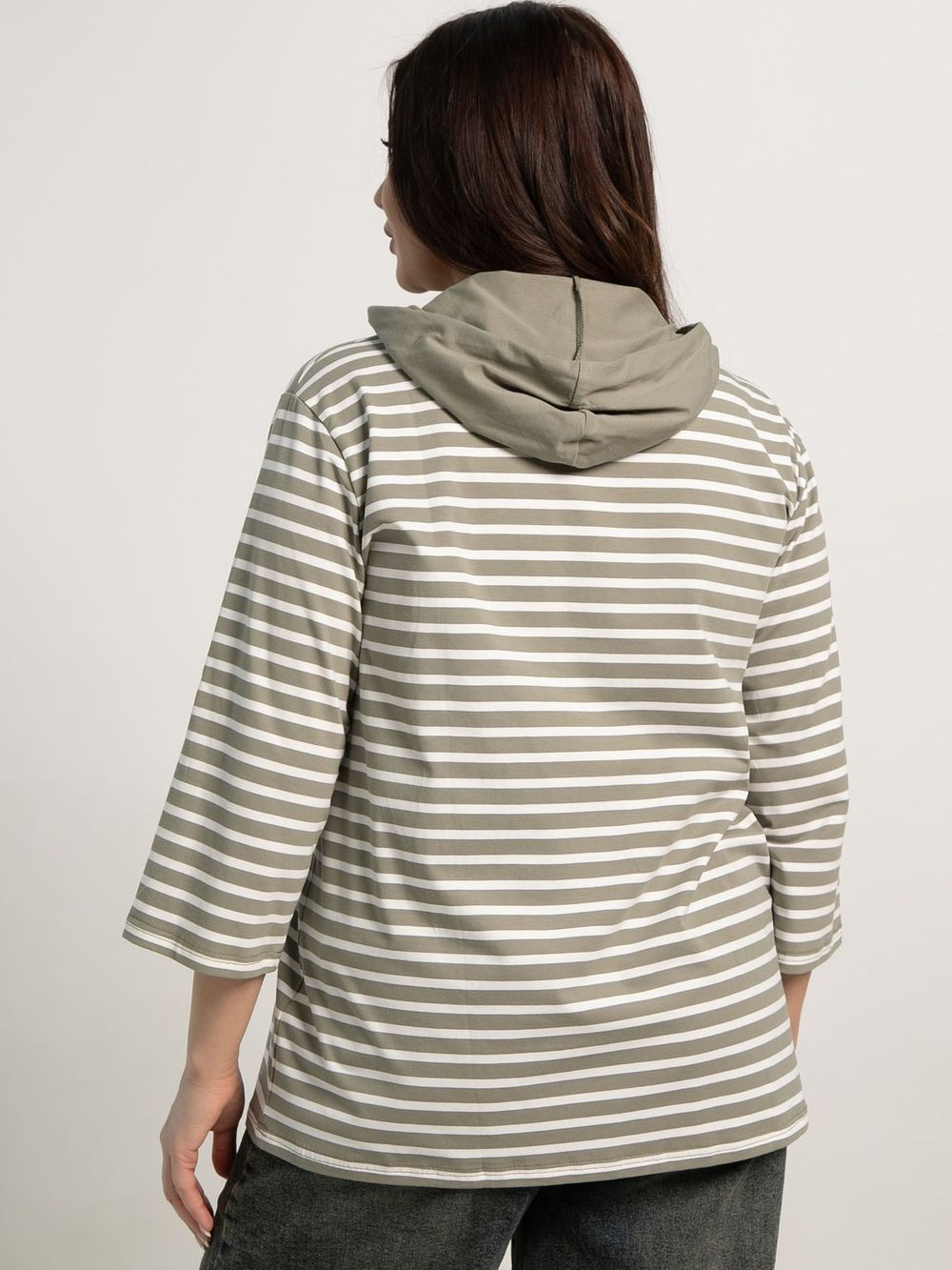 Блуза Сафари (бело-зеленая) Б15423-18М LT Collection