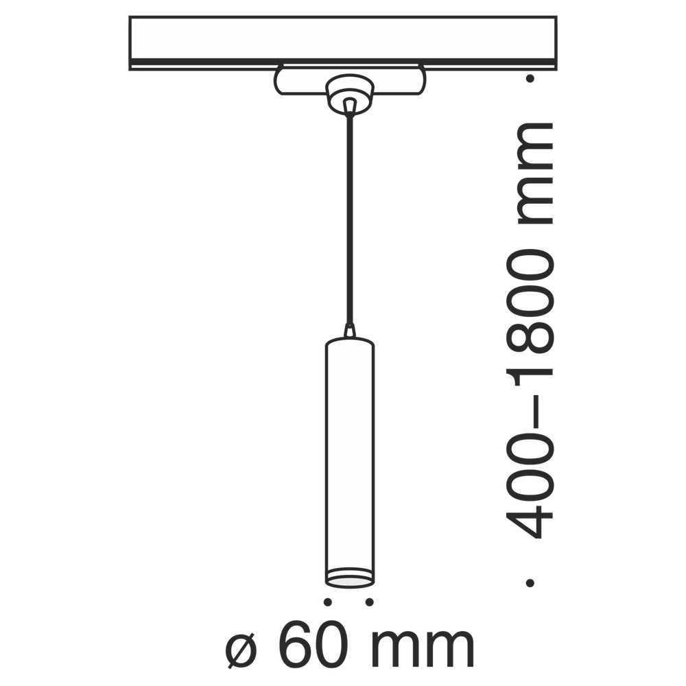 Трековый светильник Technical TR008-1-GU10-W