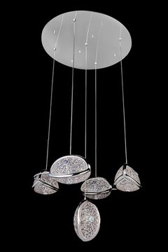 Подвесная люстра LED 80W 3000К LE3063/5 CH хром Kari Leon