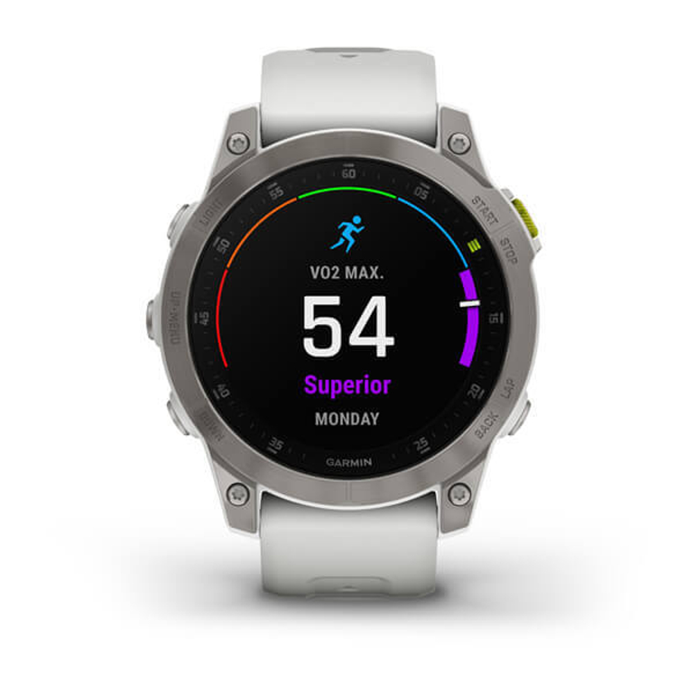 Смарт часы Garmin Epix (Gen 2) Sapphire титановый белый