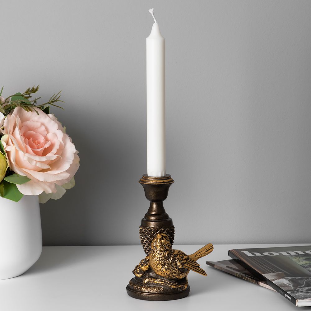 Подсвечник Птичка Терра правый Бронза