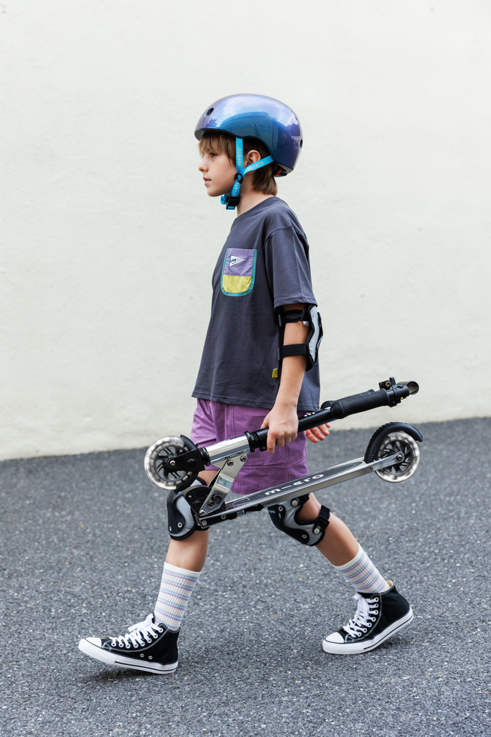 Шлем Micro - Неохром синий (M) BOX