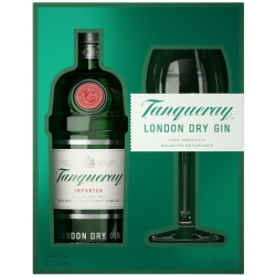 Джин Tanqueray London Dry Gin В подарочной упаковке + стакан 0,7 л.