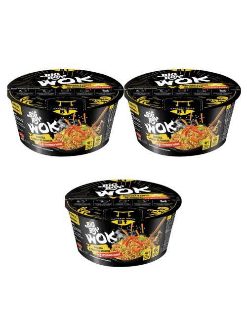 Лапша быстрого приготовления Big Bon WOK Якисоба 85 г, 3 шт