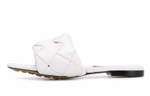 Bottega Veneta Lido Slide Slippers Women"s White