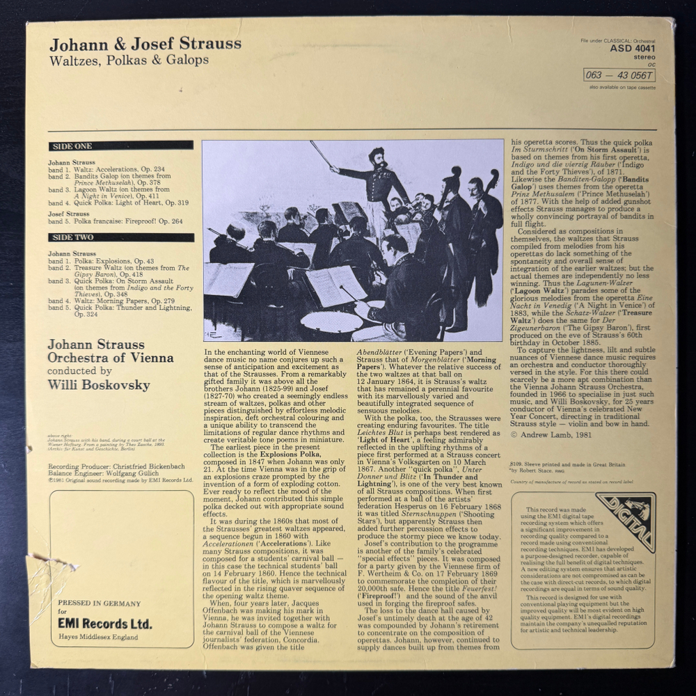Штраус - Вальсы, польки и галоп (Германия 1971г.)