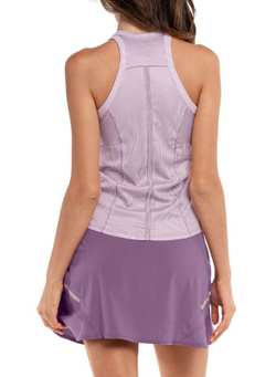 Женский топ теннисный Lucky in Love Avant Garde 1.0 Architect Stripe Tank - Фиолетовый