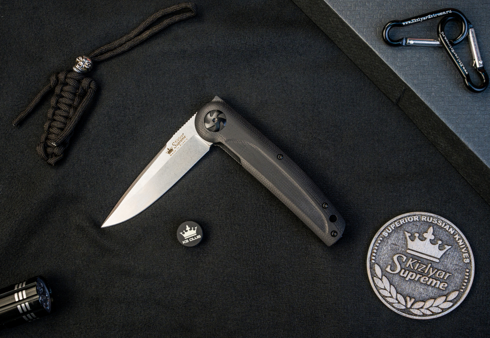 Складной нож Biker Z VG-10 (Cryo) StoneWash Black G10