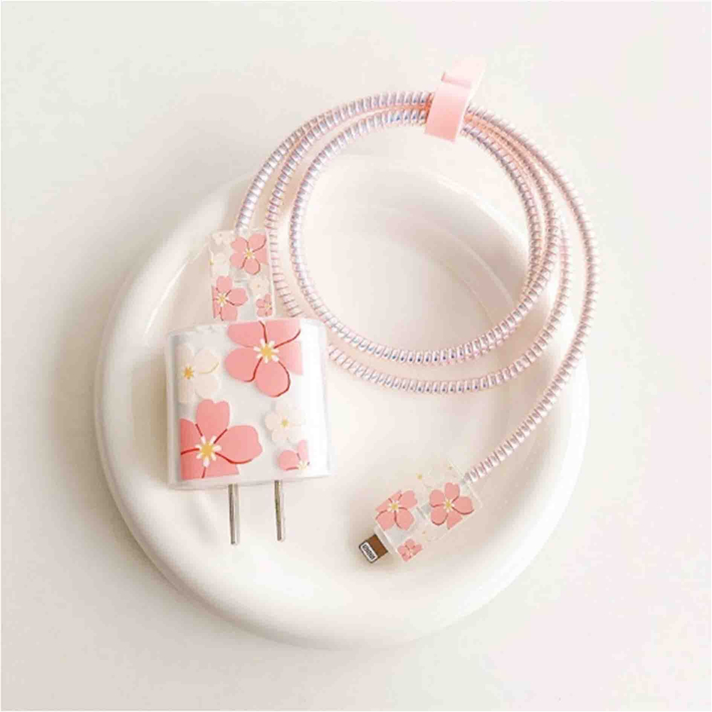 Защитный чехол для зарядного устройства с цветами