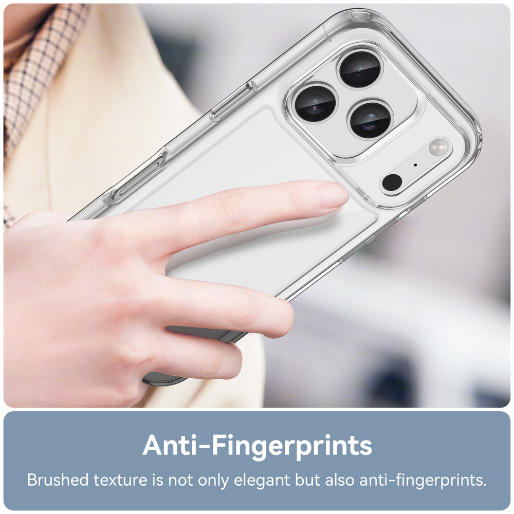 Прозрачный противоударный чехол для iPhone 17 Pro, с усиленными защитными рамками