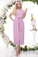 Длинное сиреневое платье с разрезами DStrend (Акция)