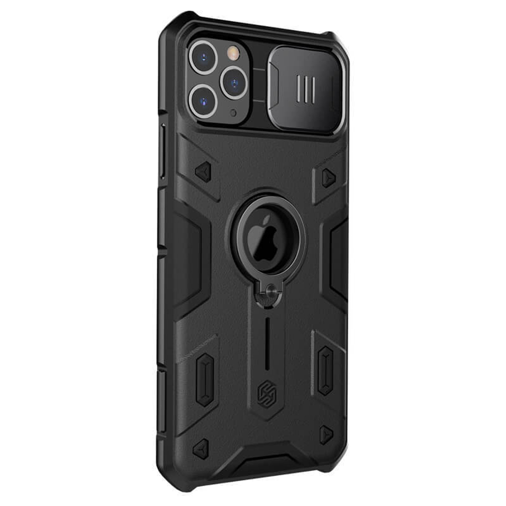 Противоударный чехол с кольцом и защитой камеры Nillkin CamShield Armor Case для iPhone 11 Pro