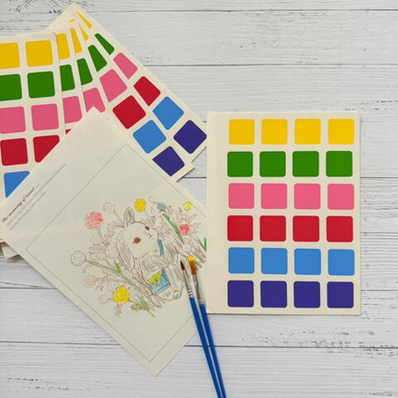 Акварель сухая 6 цветов (по 4 шт) (К059)