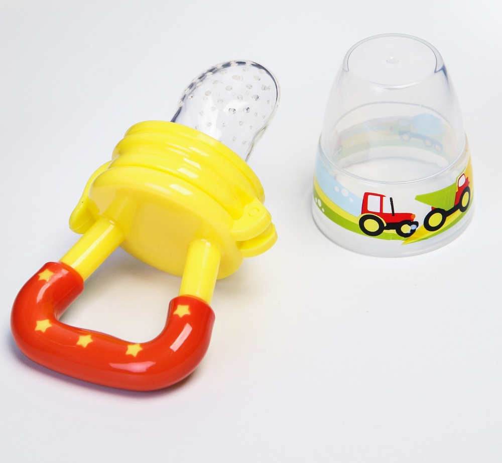 Ниблер «Наше сокровище», с силиконовой сеточкой, цвет жёлтый/оранжевый 2357262