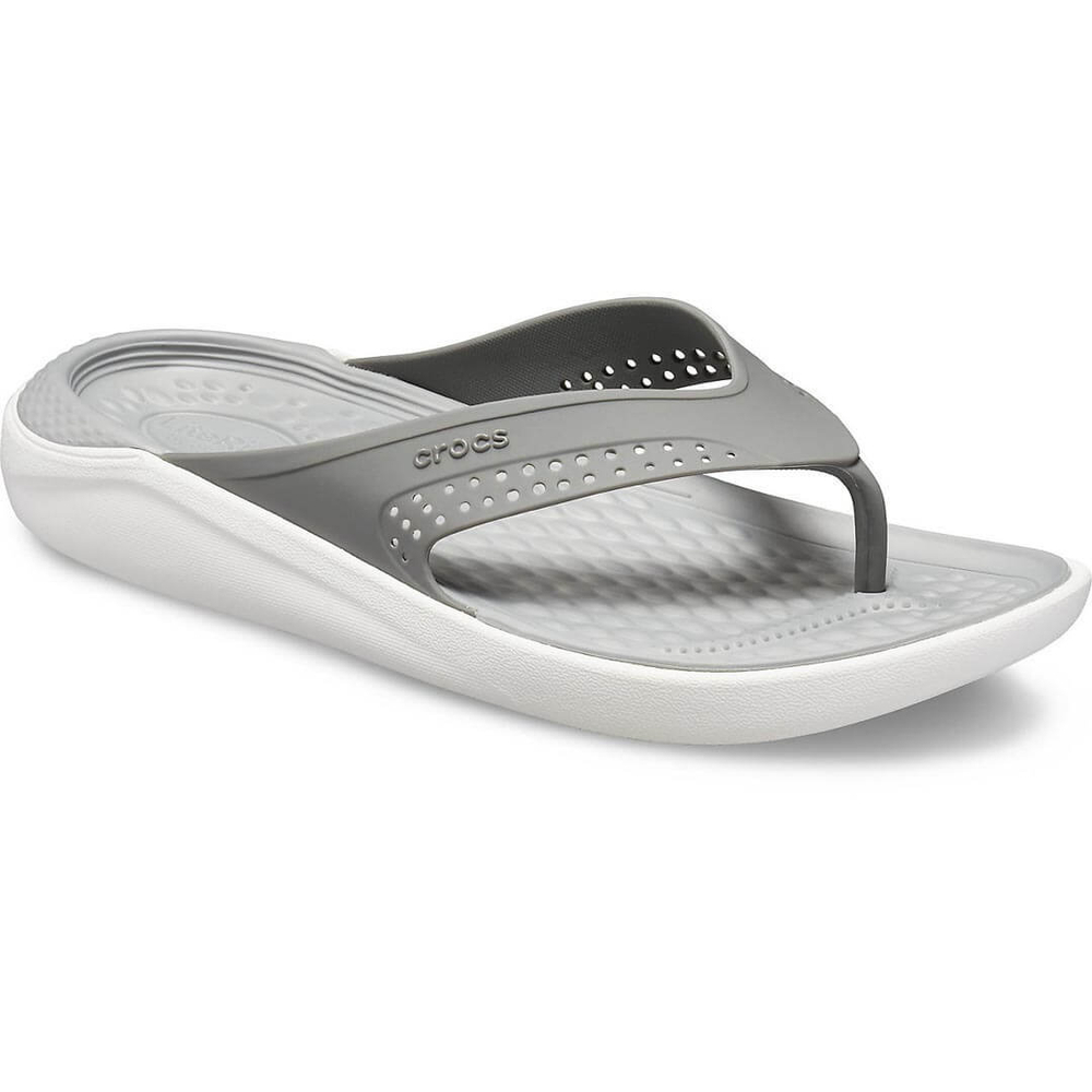Шлепанцы Crocs LiteRide Flip Smoke Pearl White