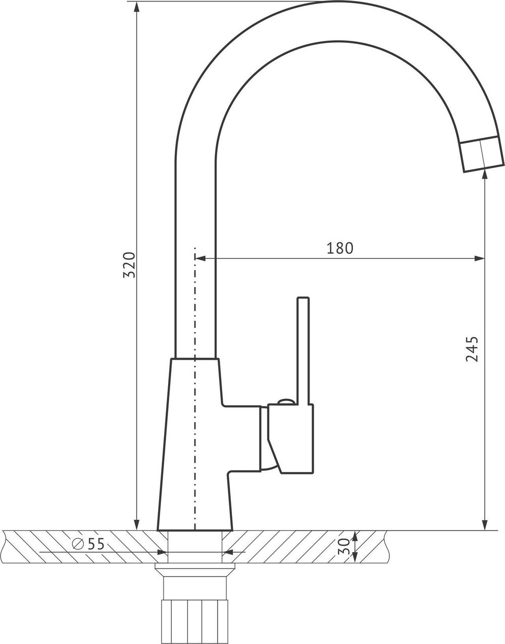 Смеситель для кухни MS-014 Maxstone