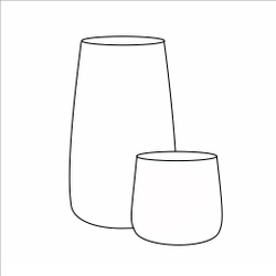 Кашпо, коллекция Concrete (Midnight), форма CONE