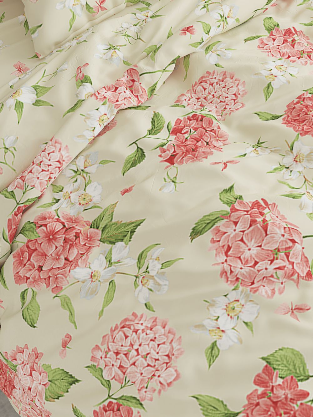 Пододеяльник Сказка "Гортензия/Жасмин" 1,5-сп 145х215 см на молнии , перкаль