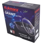 Кастрюля-жаровня 3л «Granit ultra» (red) со стеклянной крышкой жга31а