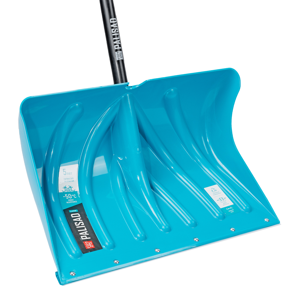 Лопата для уборки снега пластиковая Luxe, 500 х 325 х 1300 мм, металлопластиковый черенок, Palisad