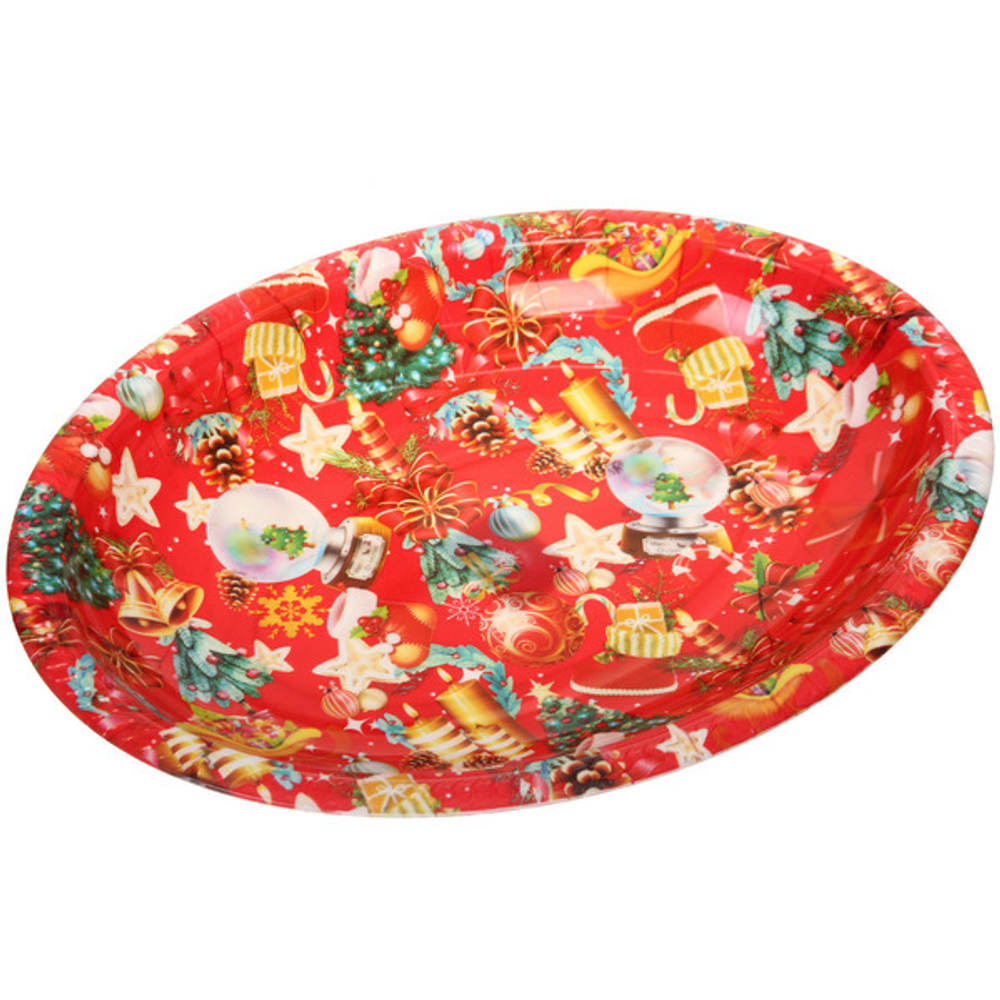 Поднос пластиковый «Новогоднее подарки» 34*26см