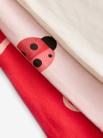 Футболка для девочки Next E65-361, 3 шт., Бежевый, Красный, Розовый