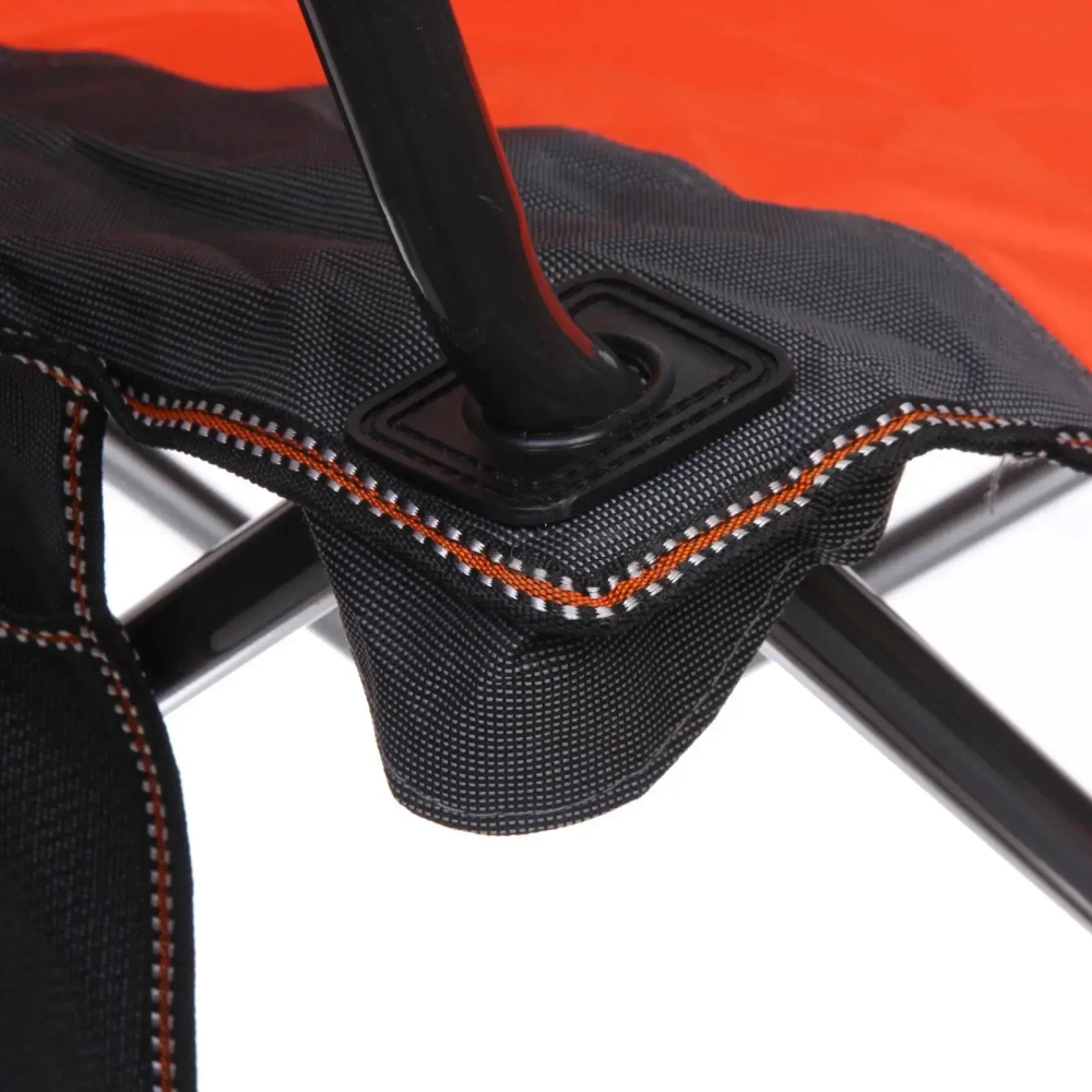 Кресло складное с подлокотниками до 120кг Турист 62*63*95см серо-оранжерое