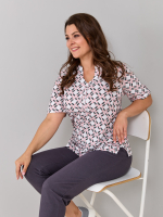 Блузка БЛ-122/орнамент-розовый